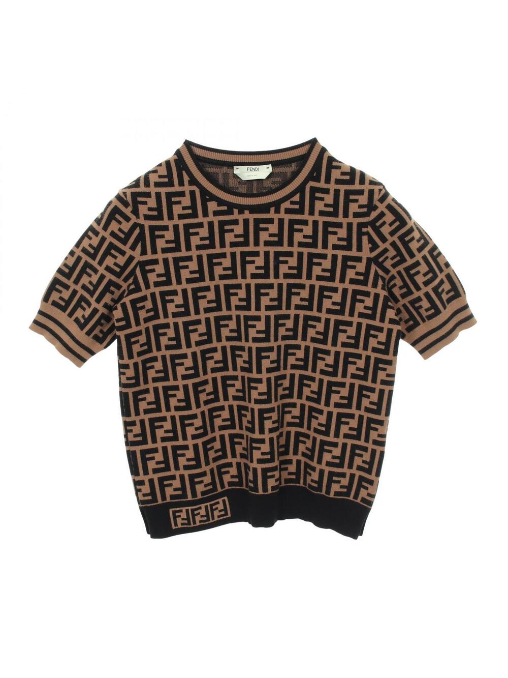 Fendi Zucca Knit Sweater Rayon Brown #284023F64B
